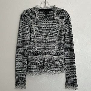 INC. Peplum-Detail Sweater Jacket